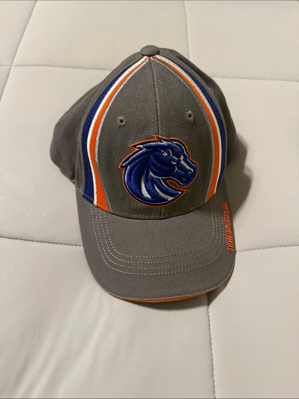 NCAA Gray Cap with Blue and Orange Boise State Broncos Logo